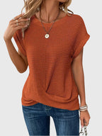 Isa™ | Blusa elegante con cuello redondo