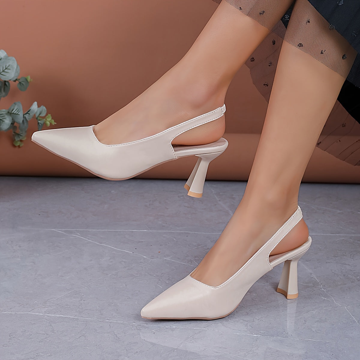 Sophia | Zapatos de tacón elegantes con correa trasera
