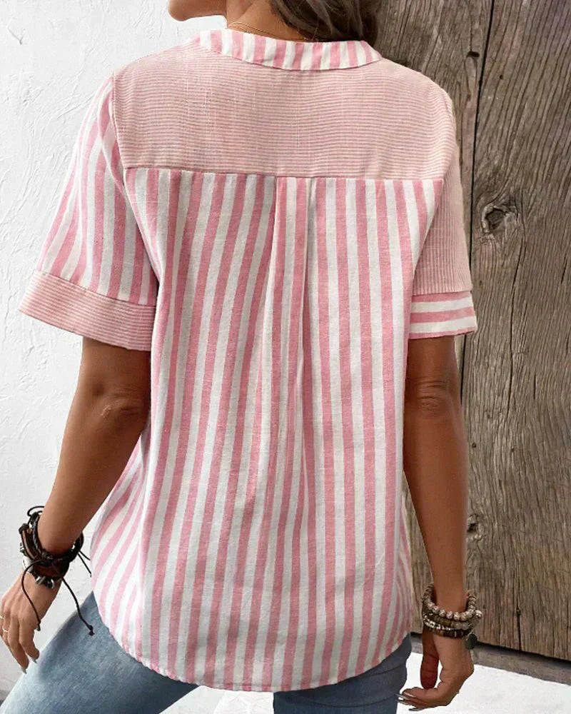 Lila | Blusa listrada macia