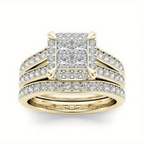 Elegant Vintage Stackable Zirconia Bridal Ring