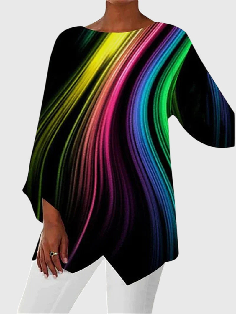Alayah | Top elegante de gola redonda