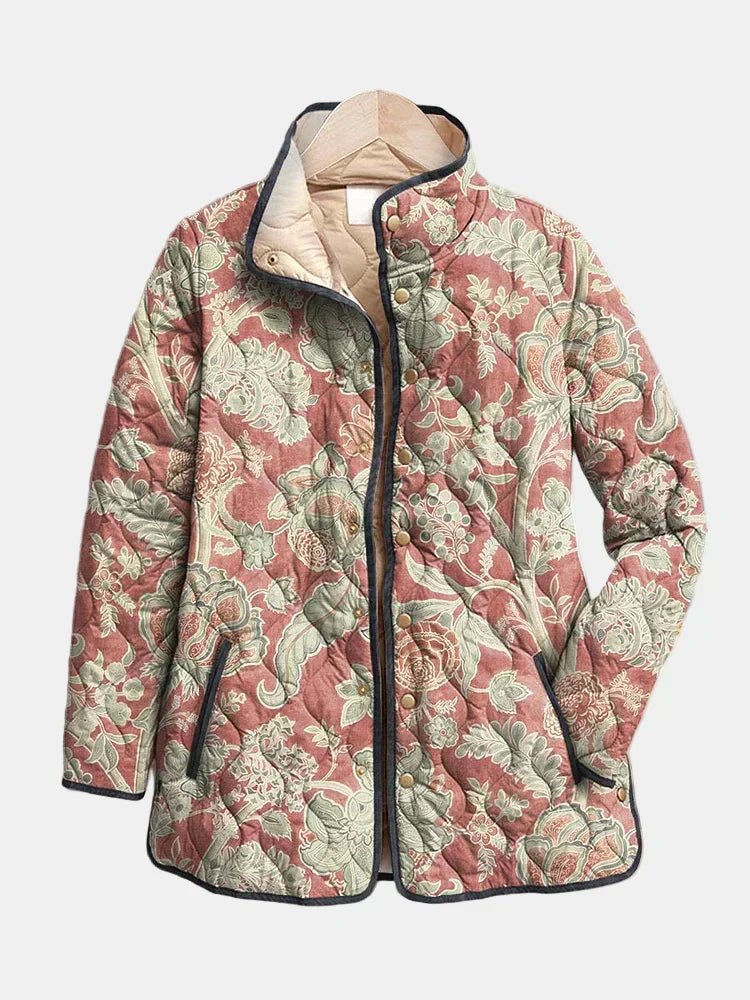 Naya | Casaco acolchoado casual vintage com padrão floral