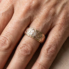 Vintage Rose Flower Style Gold Plated Ring
