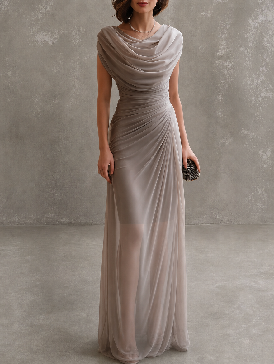 Elegant navy Jilliann maxi dress by Bennett and Lowe featuring flowing fabric and a flattering silhouette.