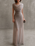 Elegant navy Jilliann maxi dress by Bennett and Lowe featuring flowing fabric and a flattering silhouette.