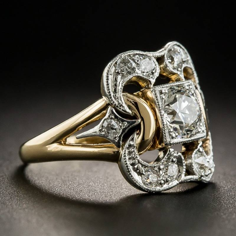Radiance - Anel vintage com zircónias