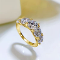 Engagement Gold Zirconia Ring