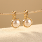 Vintage French Baroque Pearl Earrings