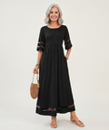 Aubrey™ | Vestido midi favorecedor que estiliza el abdomen