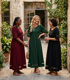 Aubrey™ | Vestido midi favorecedor que estiliza el abdomen