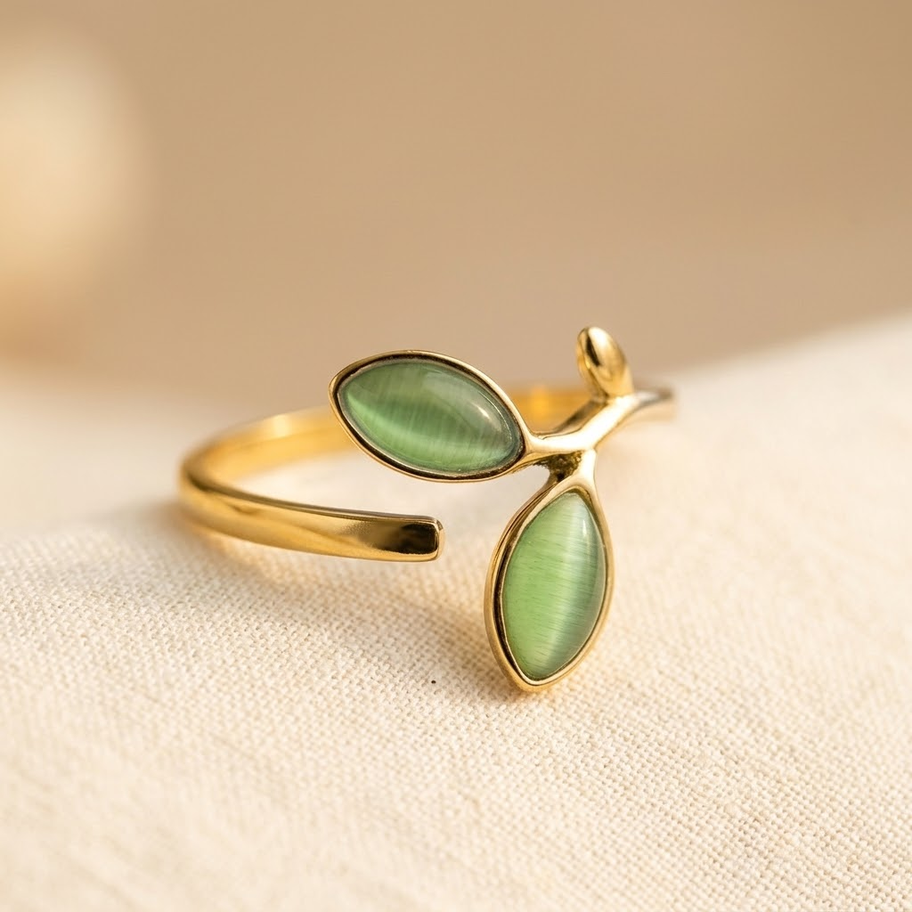Anillo bohemio de enredadera esmaltada