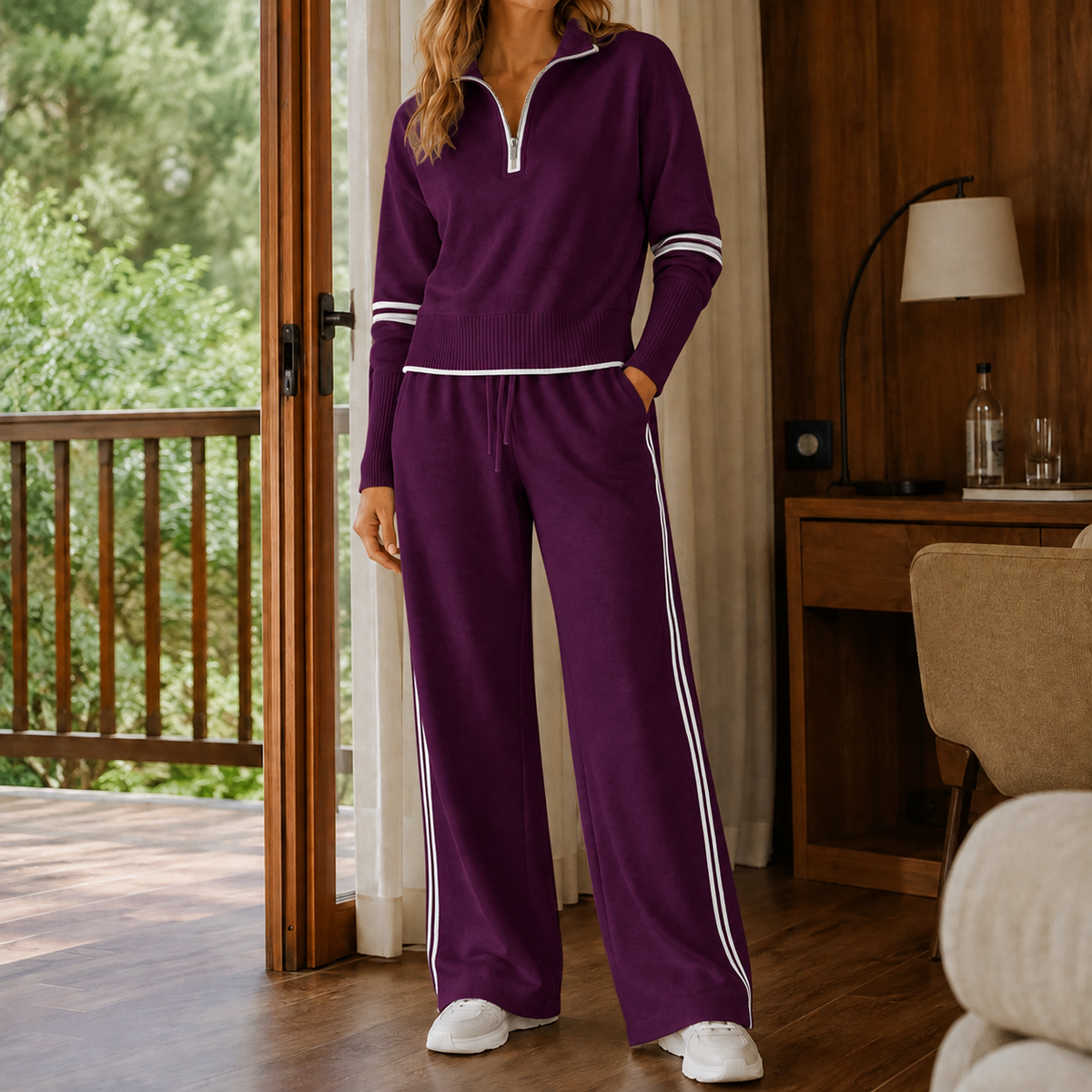 Celeste Wide-Leg Set - Purple