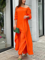 Conjunto de dos piezas de color liso Sienna