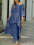 Conjunto de dos piezas de color liso Sienna