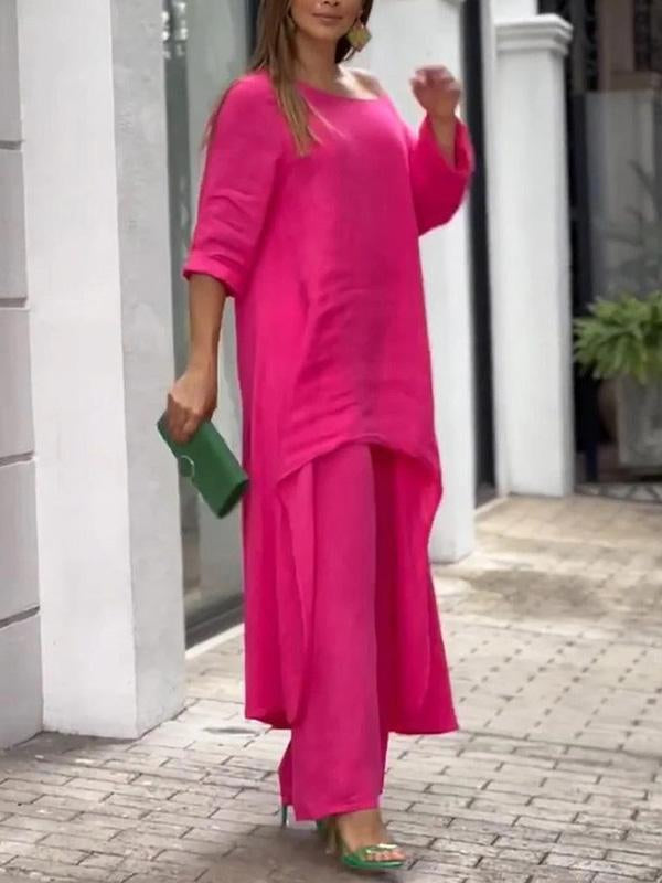Conjunto de dos piezas de color liso Sienna