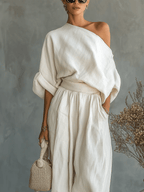 Mila™ || Conjunto de 2 piezas con hombros descubiertos