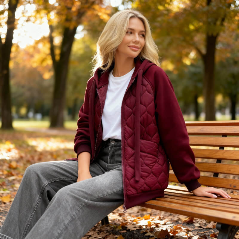Natalie | Quilted Hoodie Jacket