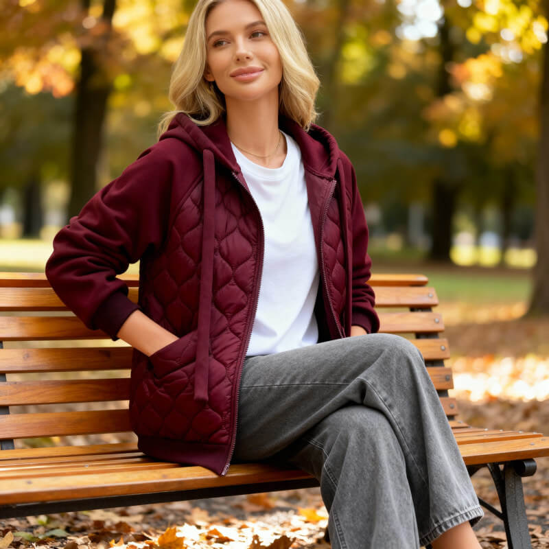Natalie | Quilted Hoodie Jacket