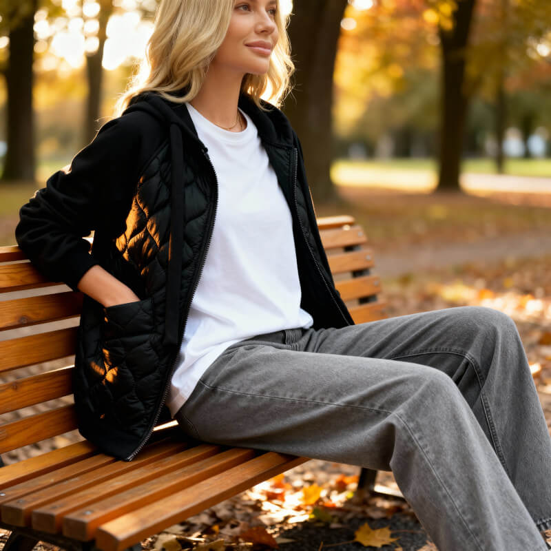 Natalie | Quilted Hoodie Jacket