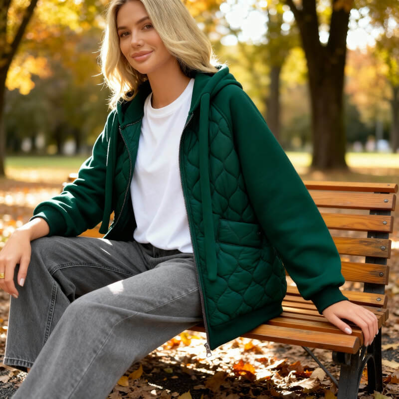 Natalie | Quilted Hoodie Jacket