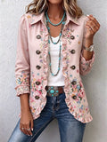 Nina – Floral Frill Button-Front Jacket