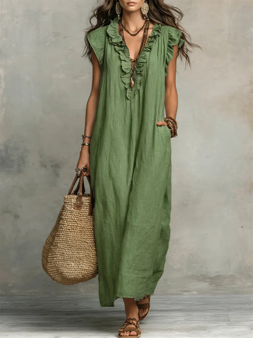 Camellia | Vestido maxi boémio