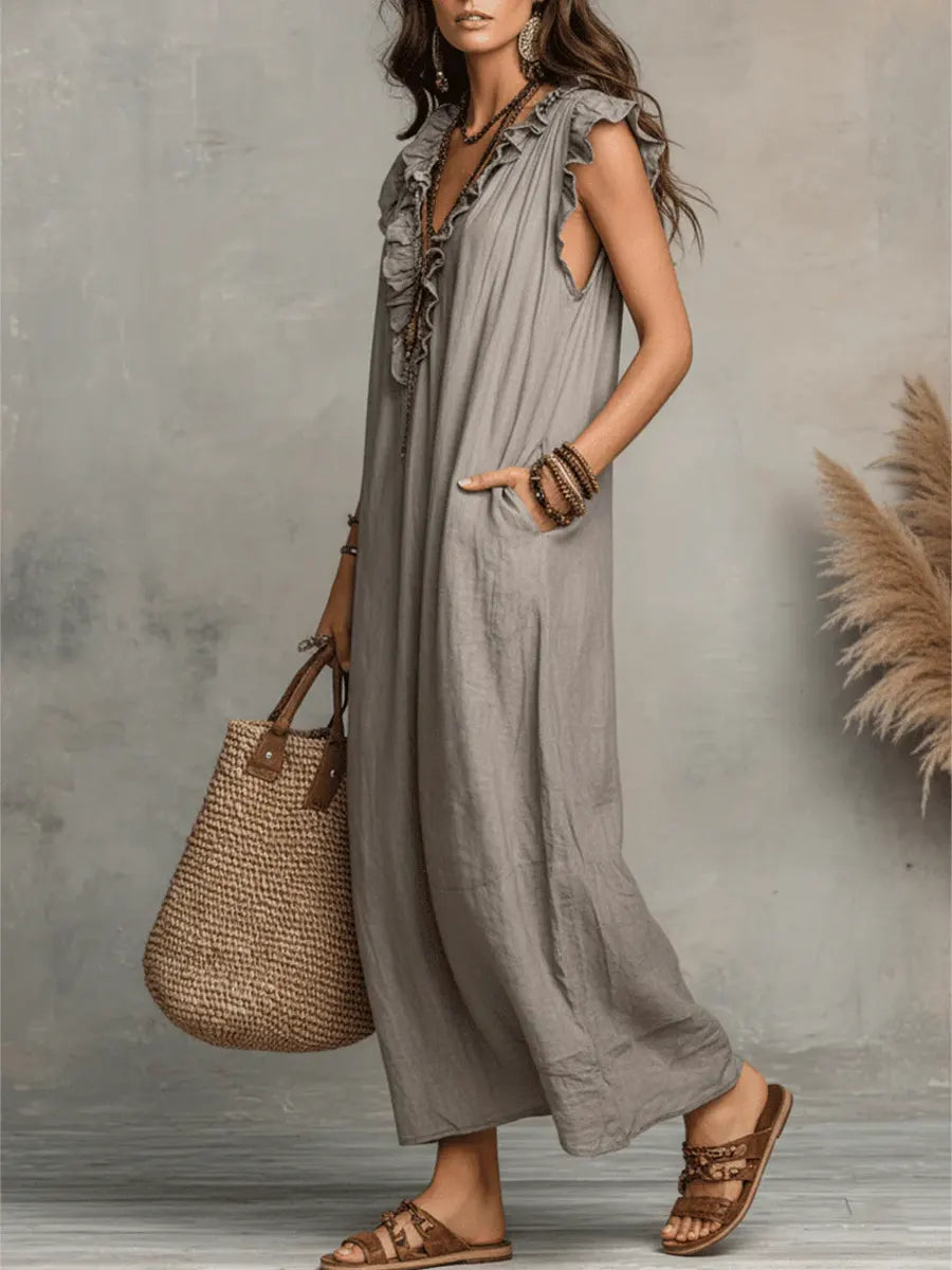 Camellia | Vestido maxi boémio