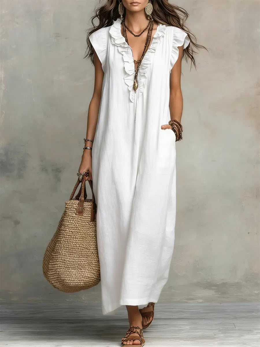 Camellia | Vestido maxi boémio