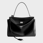 Libby | Structured Leather Handbag with Magnetic Flap Closure