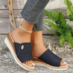 Sandalias Sally de cuña con comodidad equilibrada