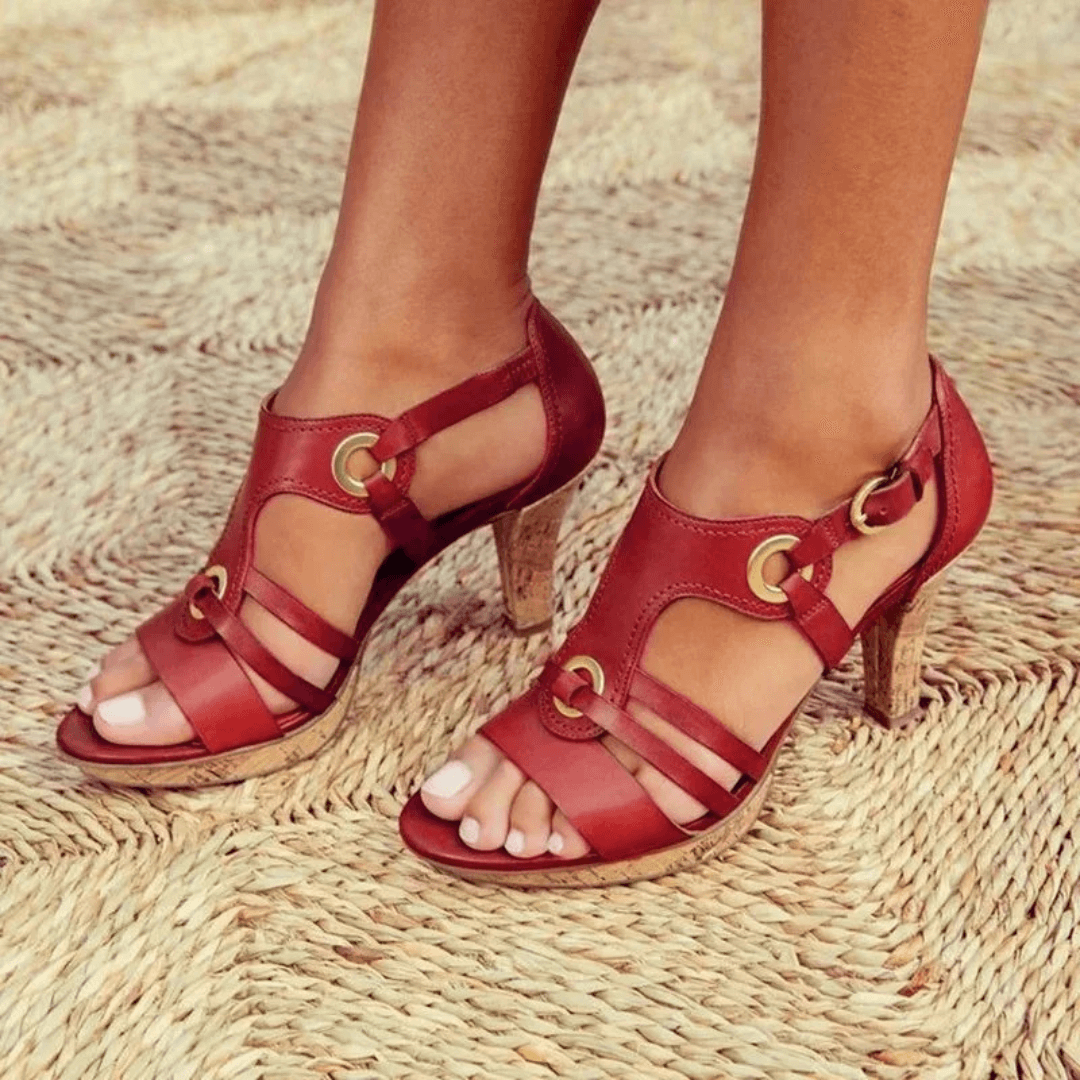 Elsa – Sandalias elegantes de tacón con soporte