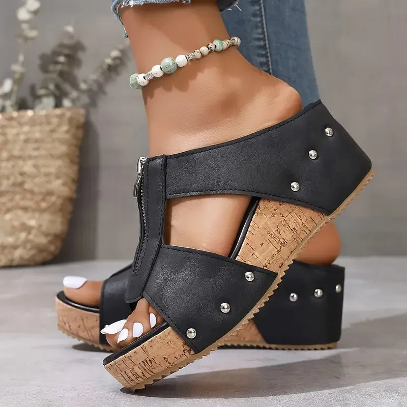 Sandalias Janette de cuña con comodidad equilibrada