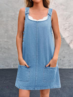 Lisa | Vestido jardineira jeans casual