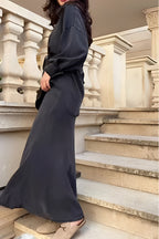 Samantha Tie-Drawstring Shirt and Skirt Set