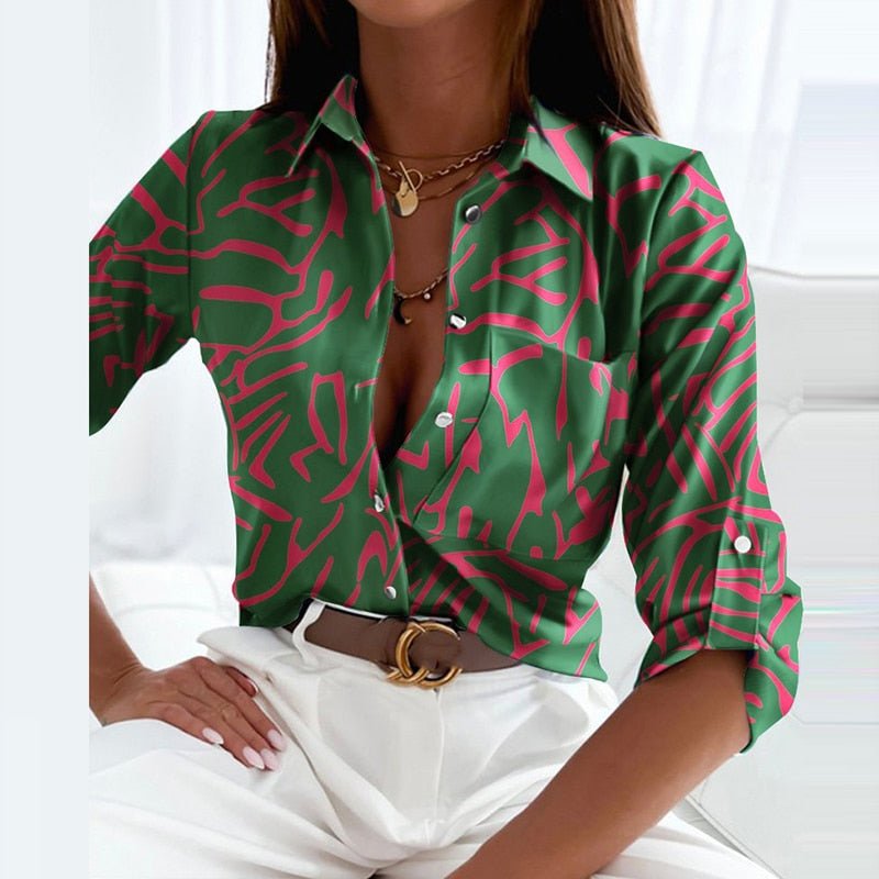 Elisa - Blusa clásica con cuello