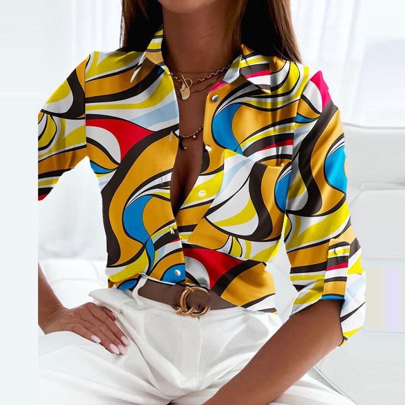 Elisa - Blusa clásica con cuello