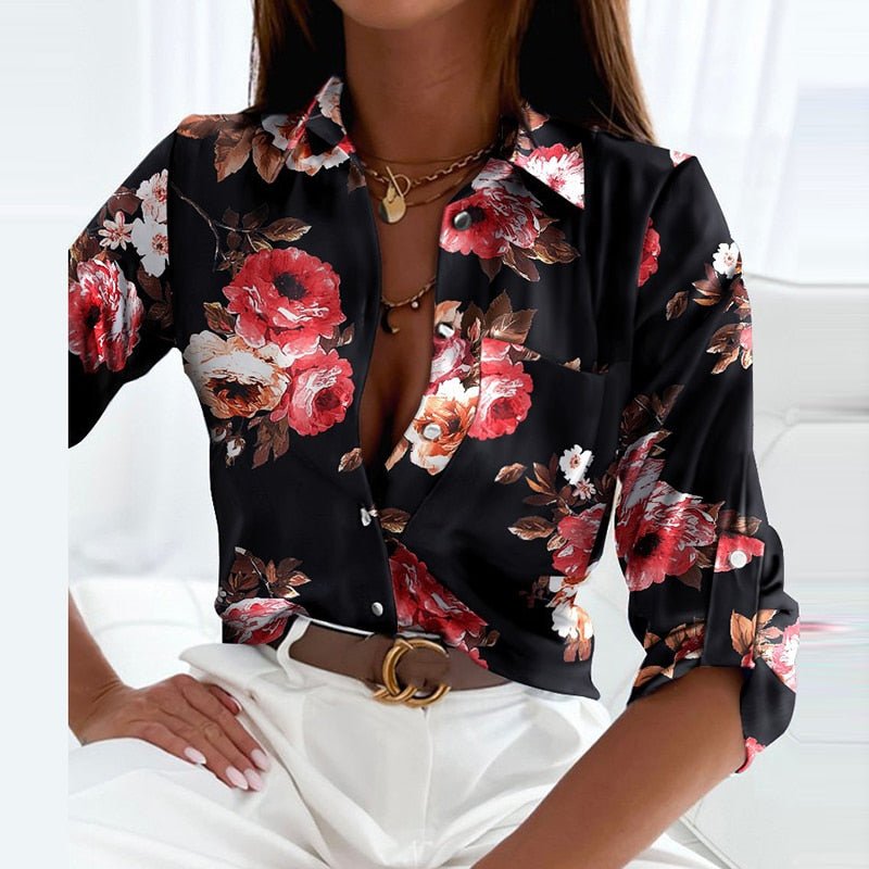 Elisa - Blusa clásica con cuello