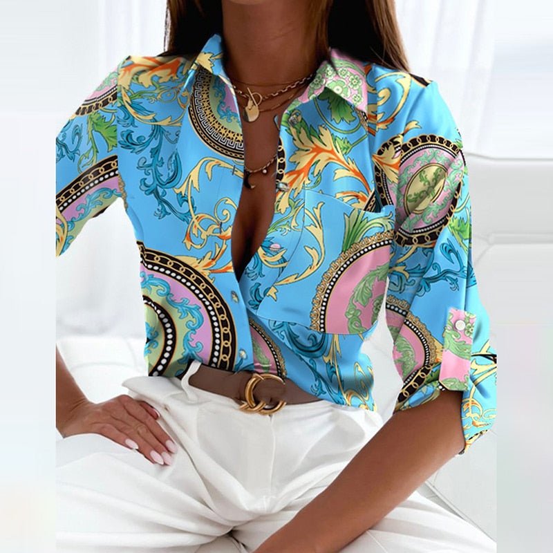 Elisa - Blusa clásica con cuello
